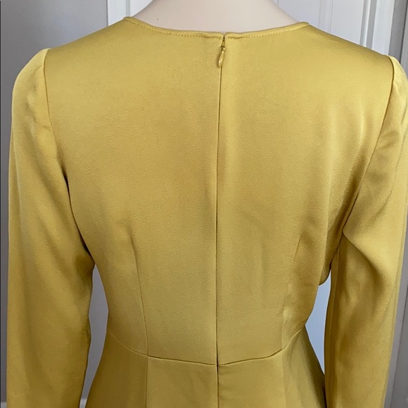 Ann Taylor petite Triacetate olive mist Twist shift dress-2P - Picture 5 of 9